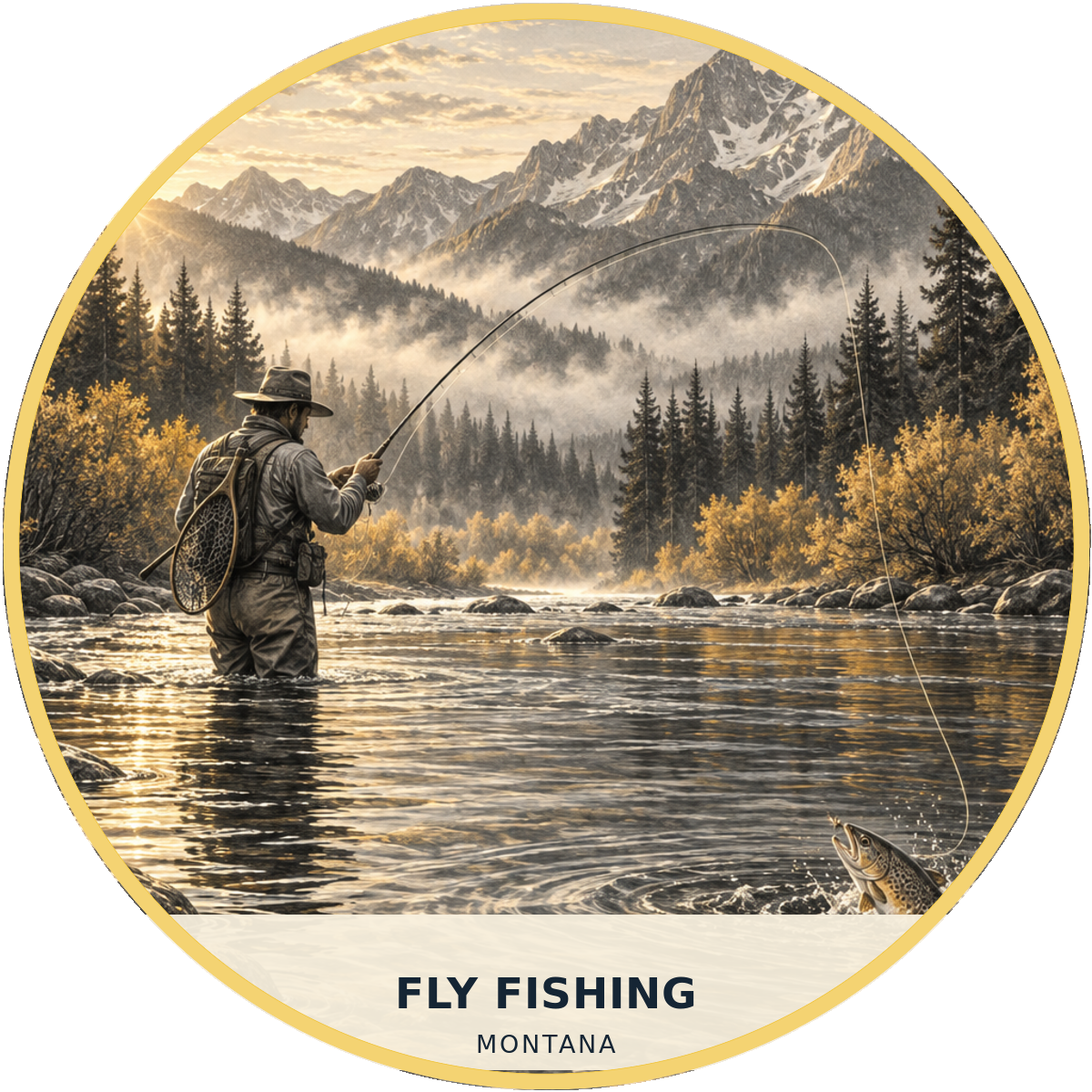 Fly Fishing Montana Signature Magnet