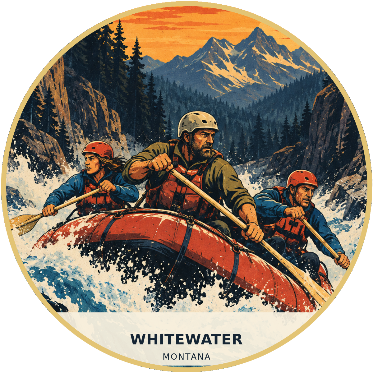 Whitewater Montana Retro Patch