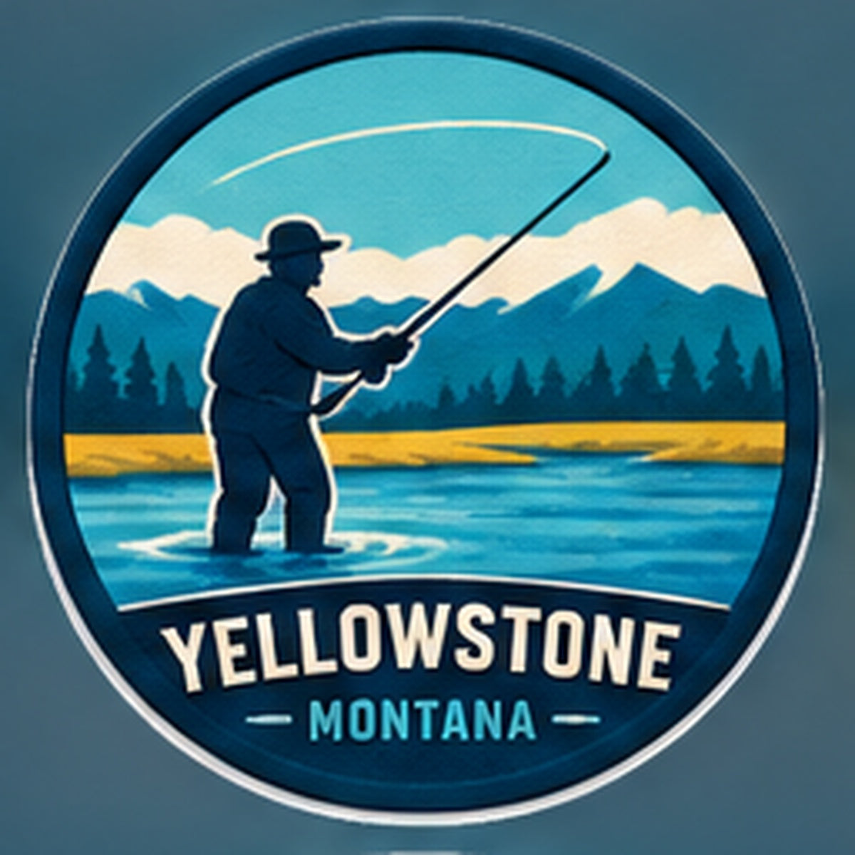 Yellowstone Fly Fisherman approved master artwork reference