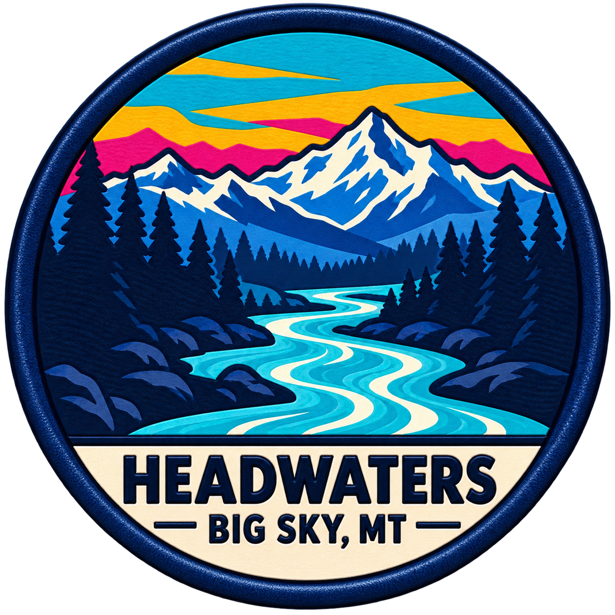 Headwaters — Big Sky, MT raised UV-print collectible patch