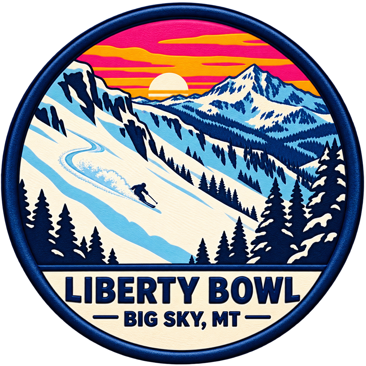 Liberty Bowl — Big Sky, MT raised UV-print collectible patch