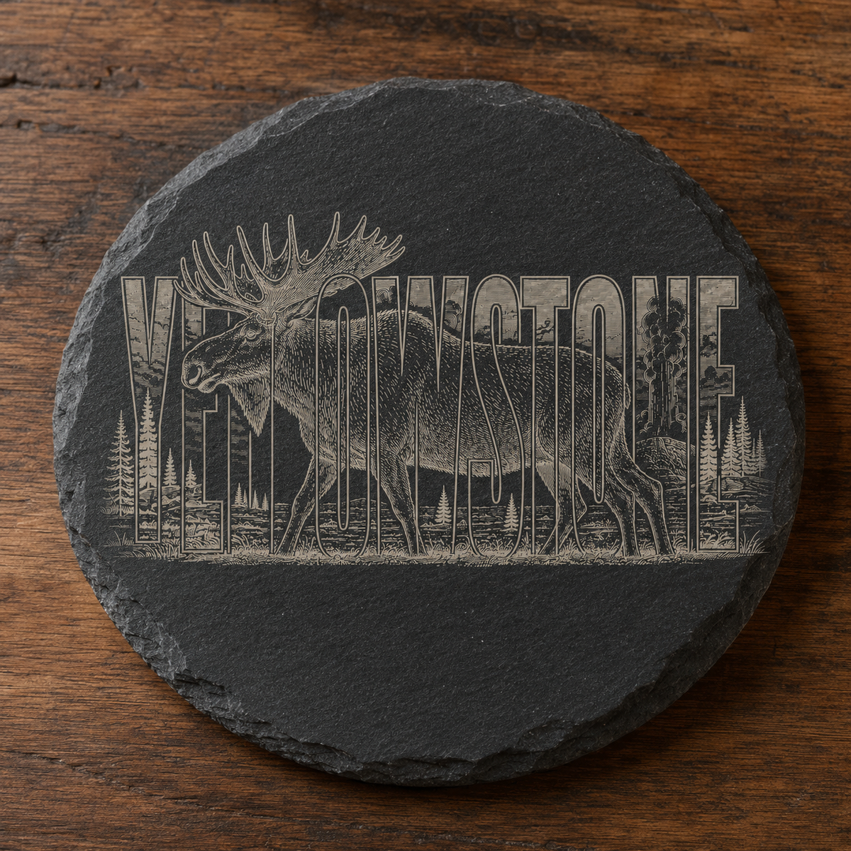 Bull Moose Slate Coaster product image