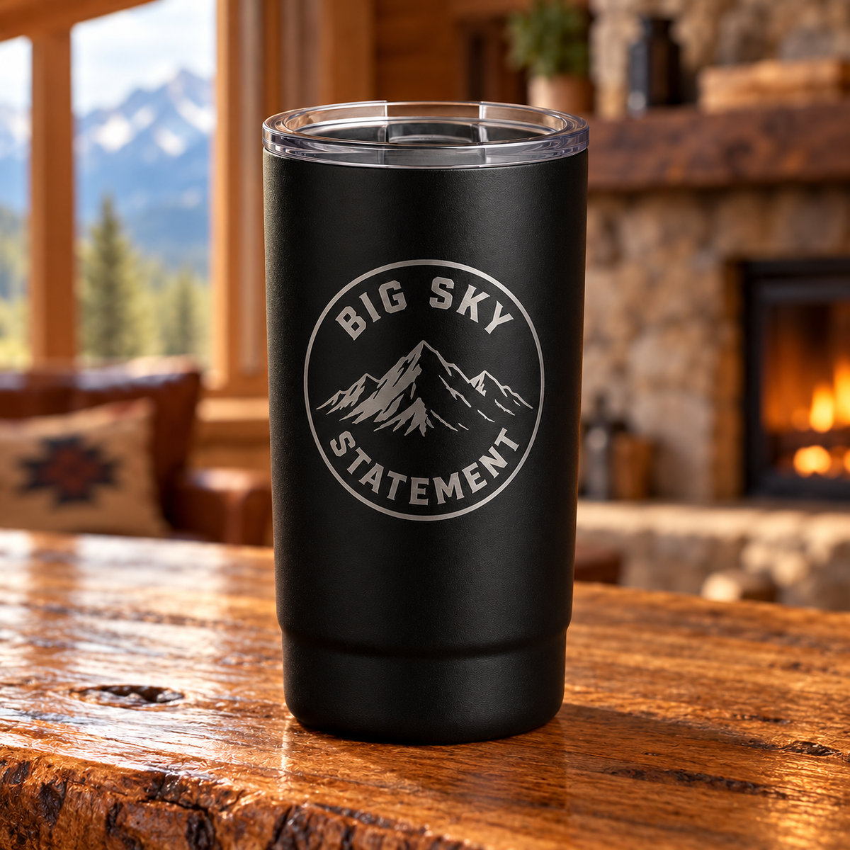 Big Sky Statement tumbler — lodge lifestyle