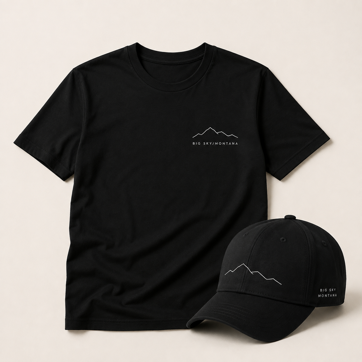 Lone Peak One Line Black T-Shirt product image