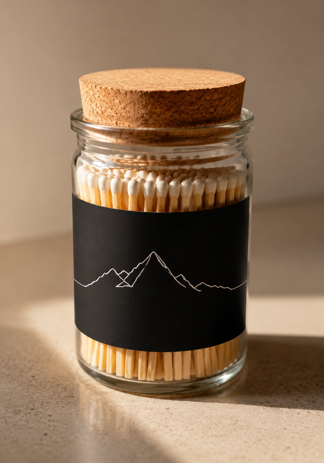 Lone Peak One Line Custom Matchstick Jar product image