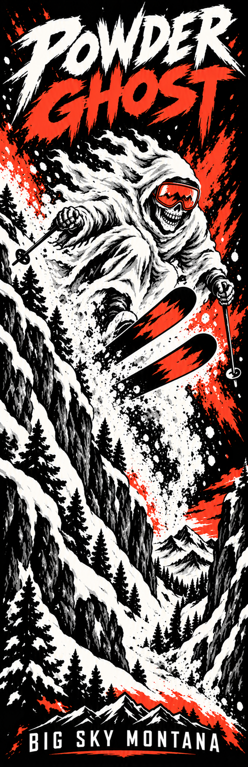 Powder Ghost full-length Big Sky Montana artwork