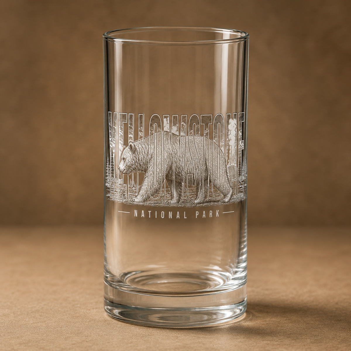 Yellowstone National Park Grizzly Highball Glass product image