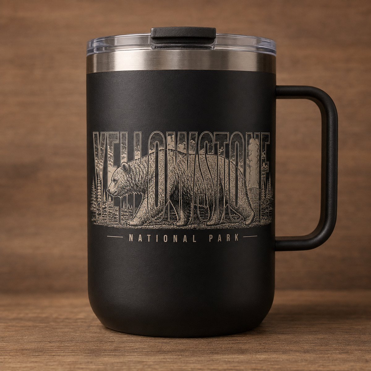 Yellowstone National Park Grizzly 24 oz Handle Mug product image