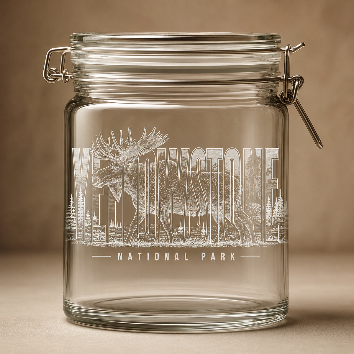 Yellowstone National Park Moose Hinged Cookie Jar product image