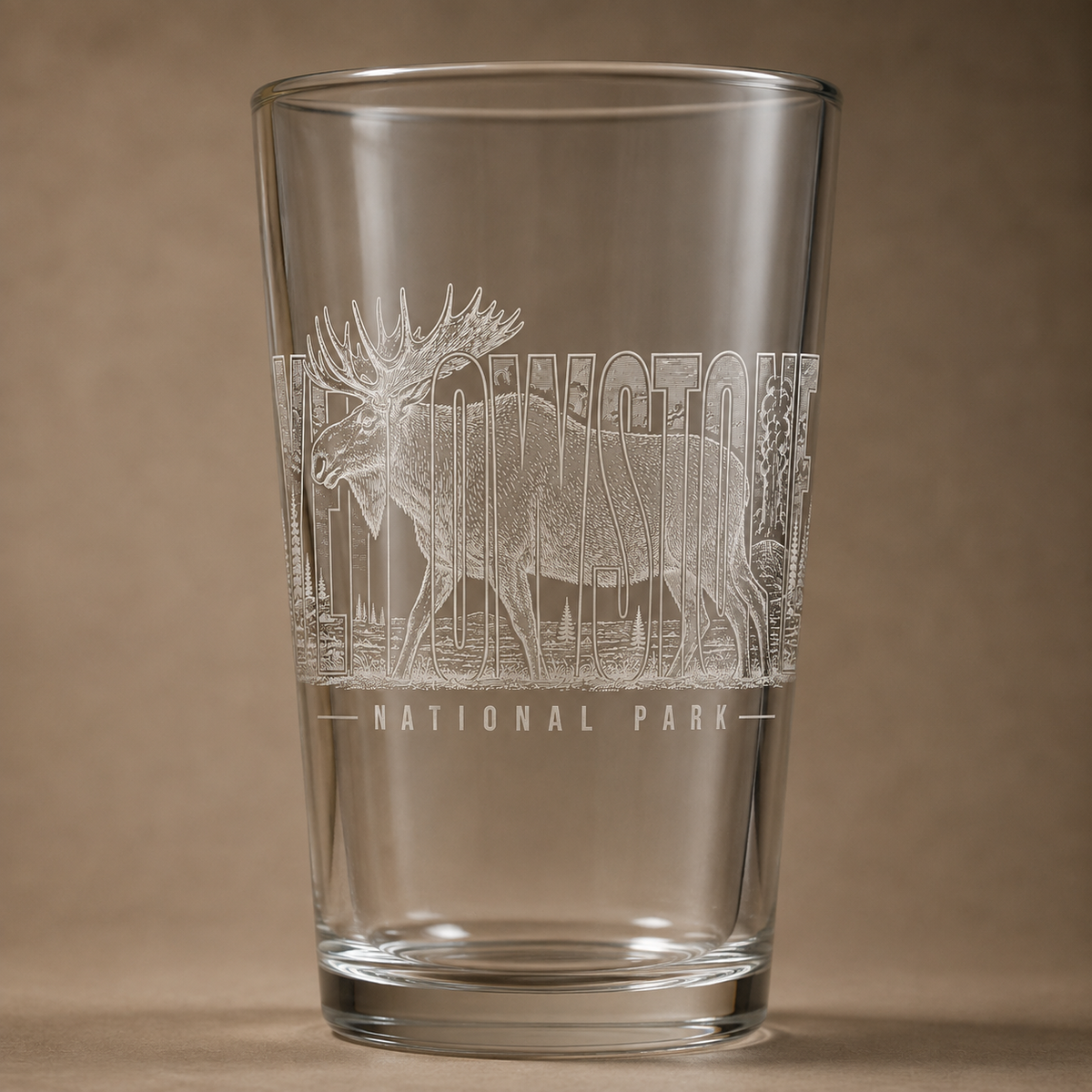 Yellowstone National Park Moose Beer Pint product image