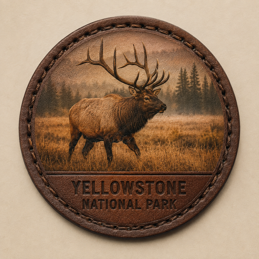 Yellowstone National Park Elk — Photo Leather collectible patch hero image
