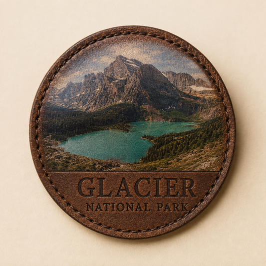 Glacier National Park Lake — Photo Leather collectible patch hero image