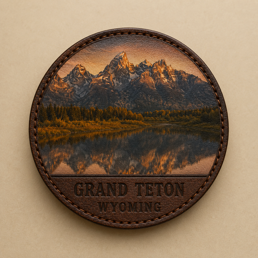 Grand Teton National Park — Photo Leather collectible patch hero image