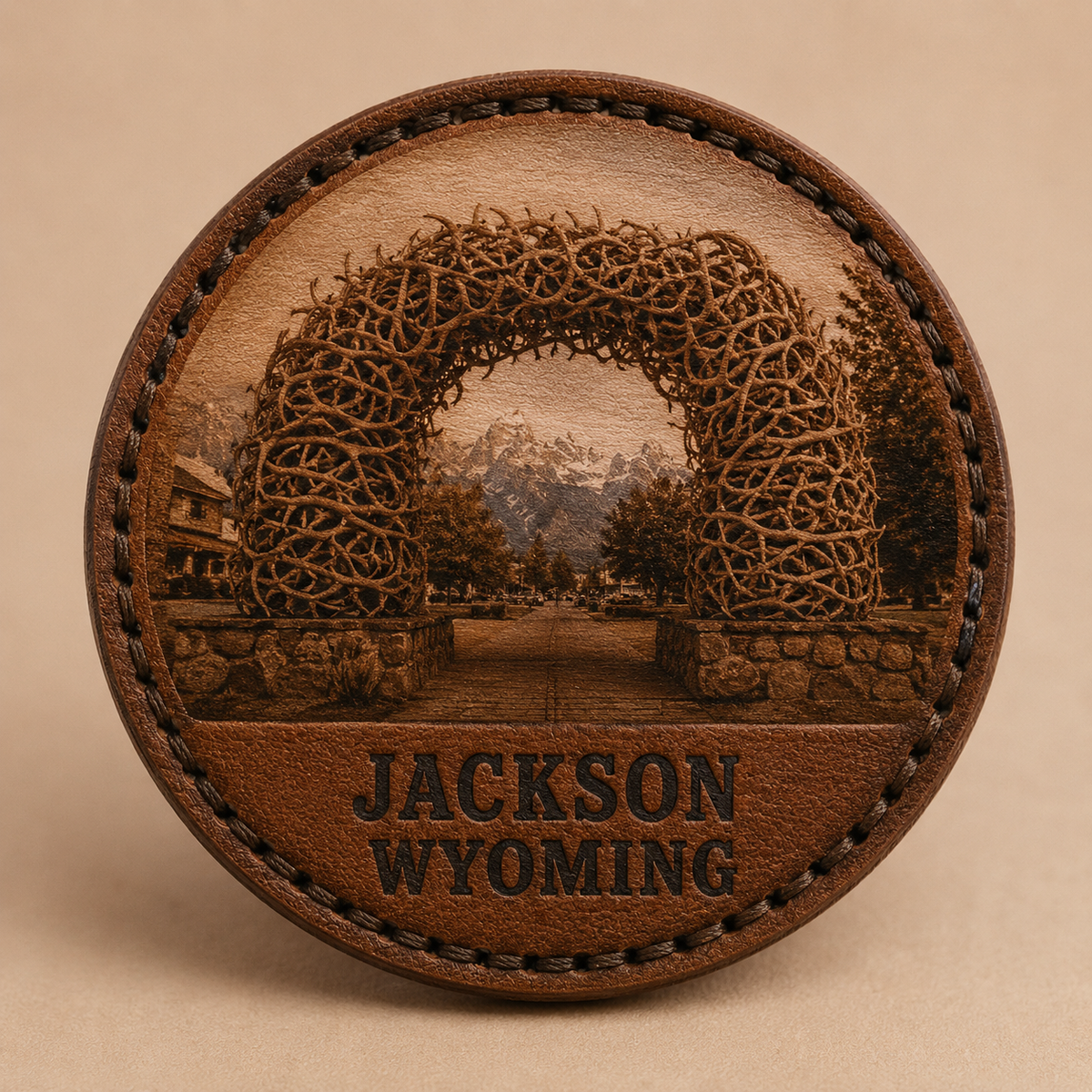 Jackson, Wyoming — Photo Leather collectible patch hero image