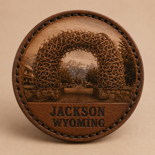Jackson, Wyoming — Photo Leather collectible patch hero image