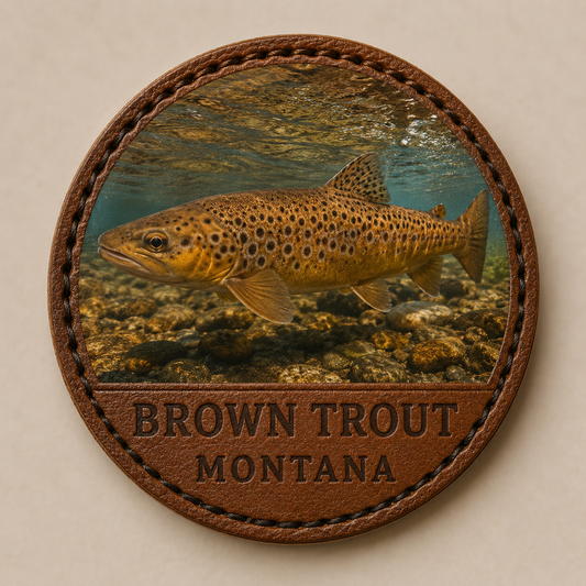 Montana Brown Trout — Photo Leather collectible patch hero image