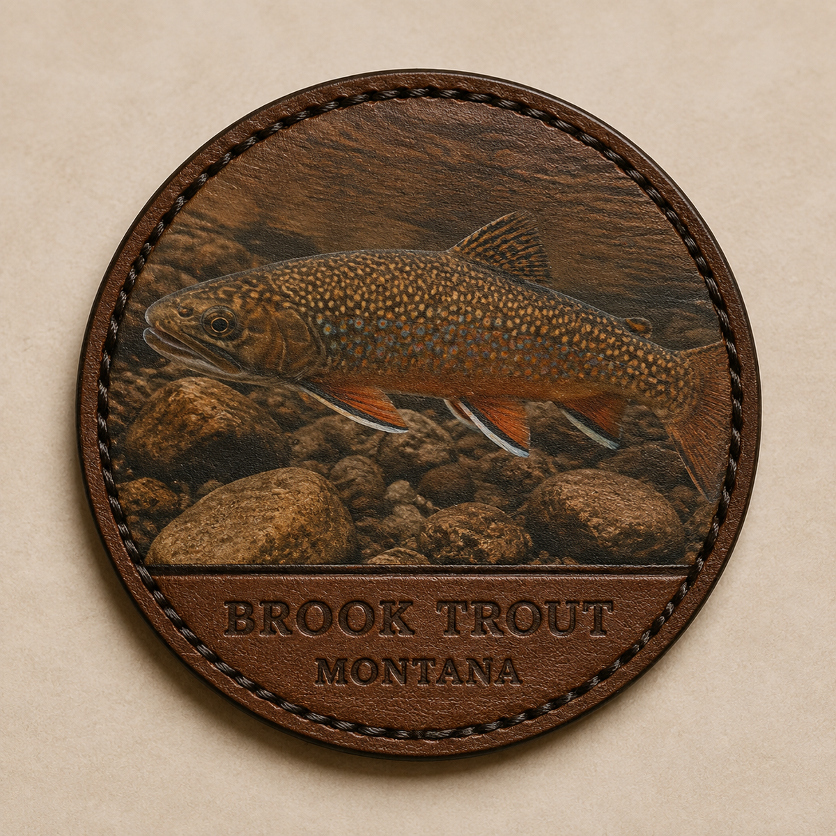 Montana Brook Trout — Photo Leather collectible patch hero image
