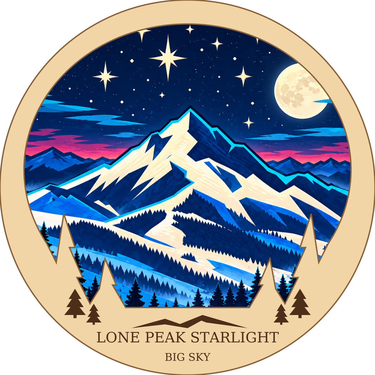 SL-BS-04-CO | Lone Peak Starlight framed design preview; hardware not shown