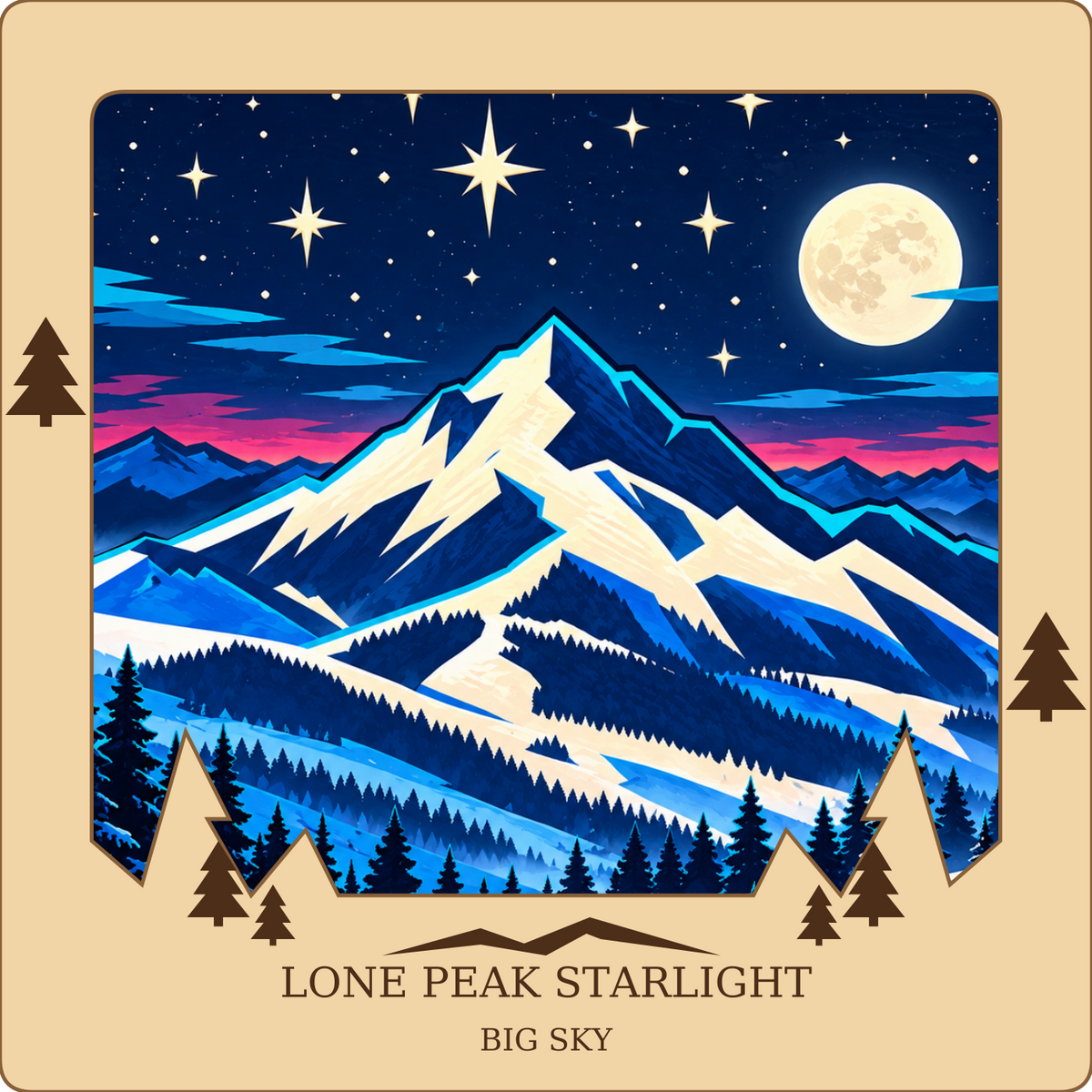 SL-BS-04-NL | Lone Peak Starlight framed design preview; hardware not shown