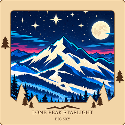 SL-BS-04-NL | Lone Peak Starlight framed design preview; hardware not shown