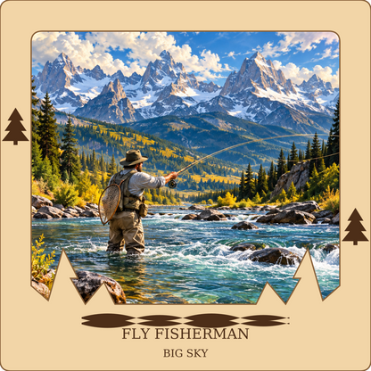 SL-BS-15-NL | Fly Fisherman framed design preview; hardware not shown
