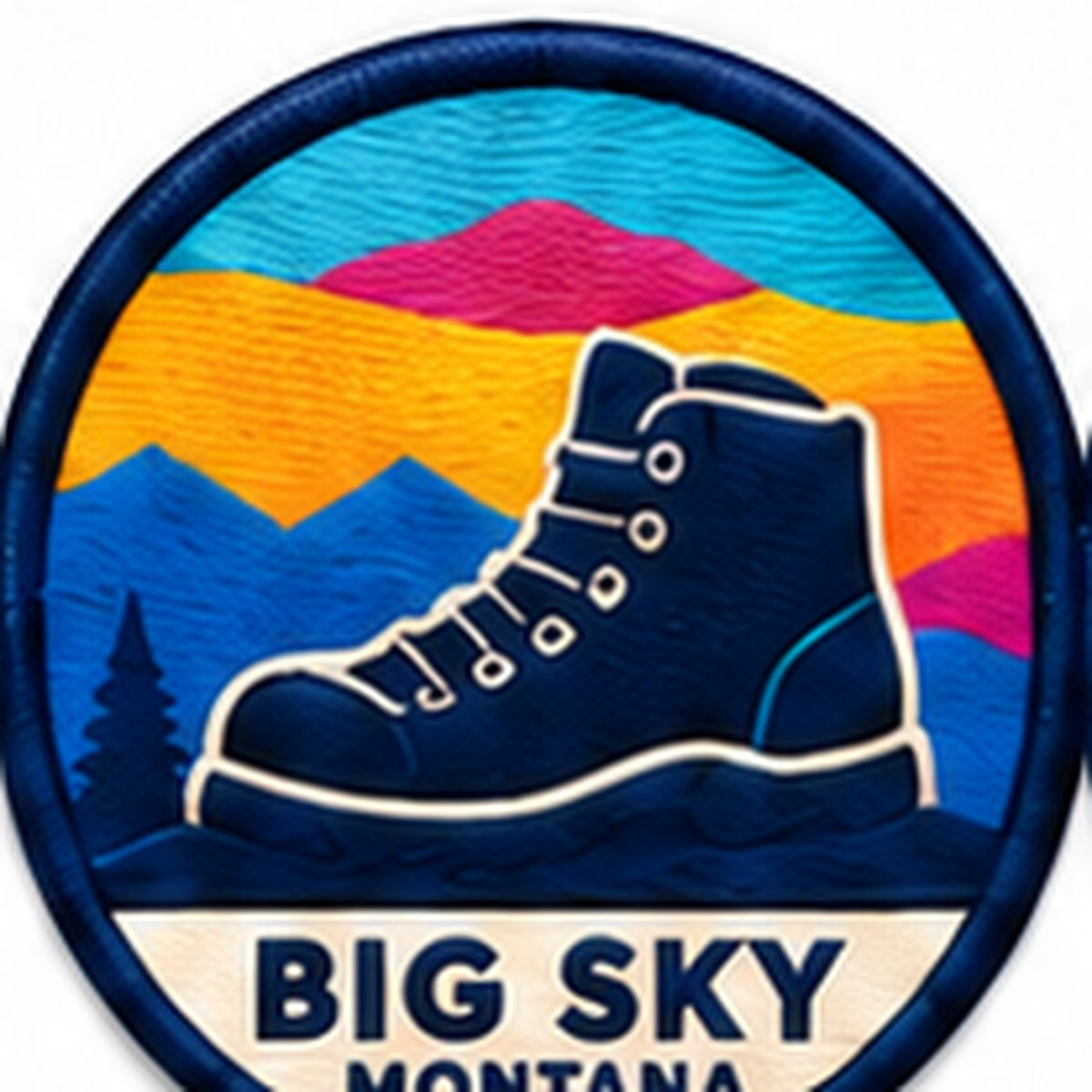 Big Sky Montana Hiking Boot UV 3D collectible design
