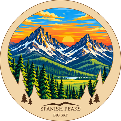 SL-BS-18-CO | Spanish Peaks framed design preview; hardware not shown