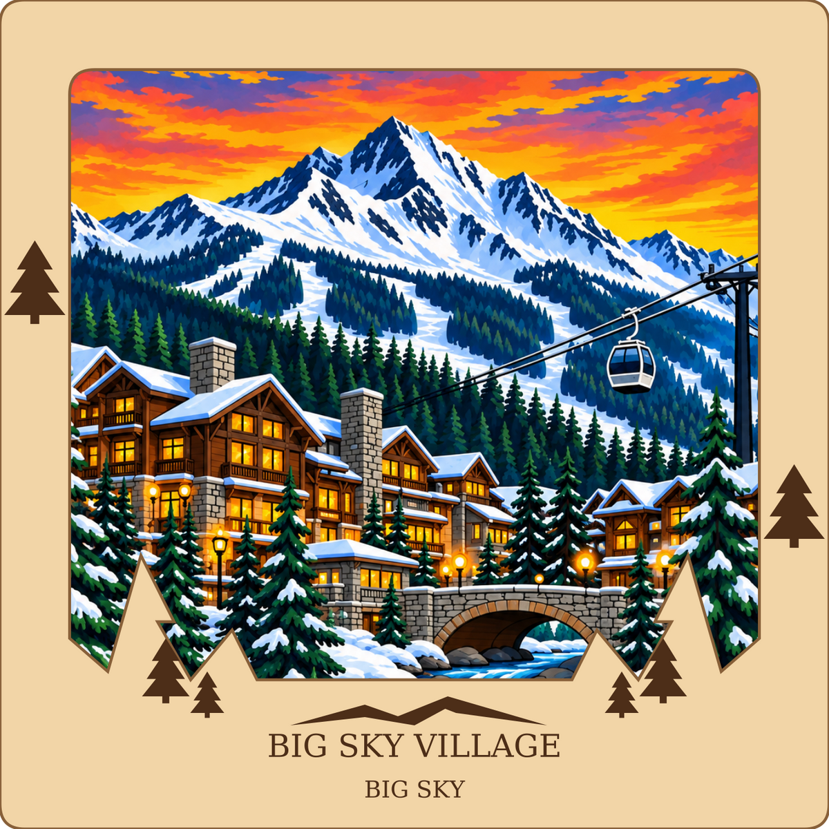 SL-BS-20-NL | Big Sky Village framed design preview; hardware not shown