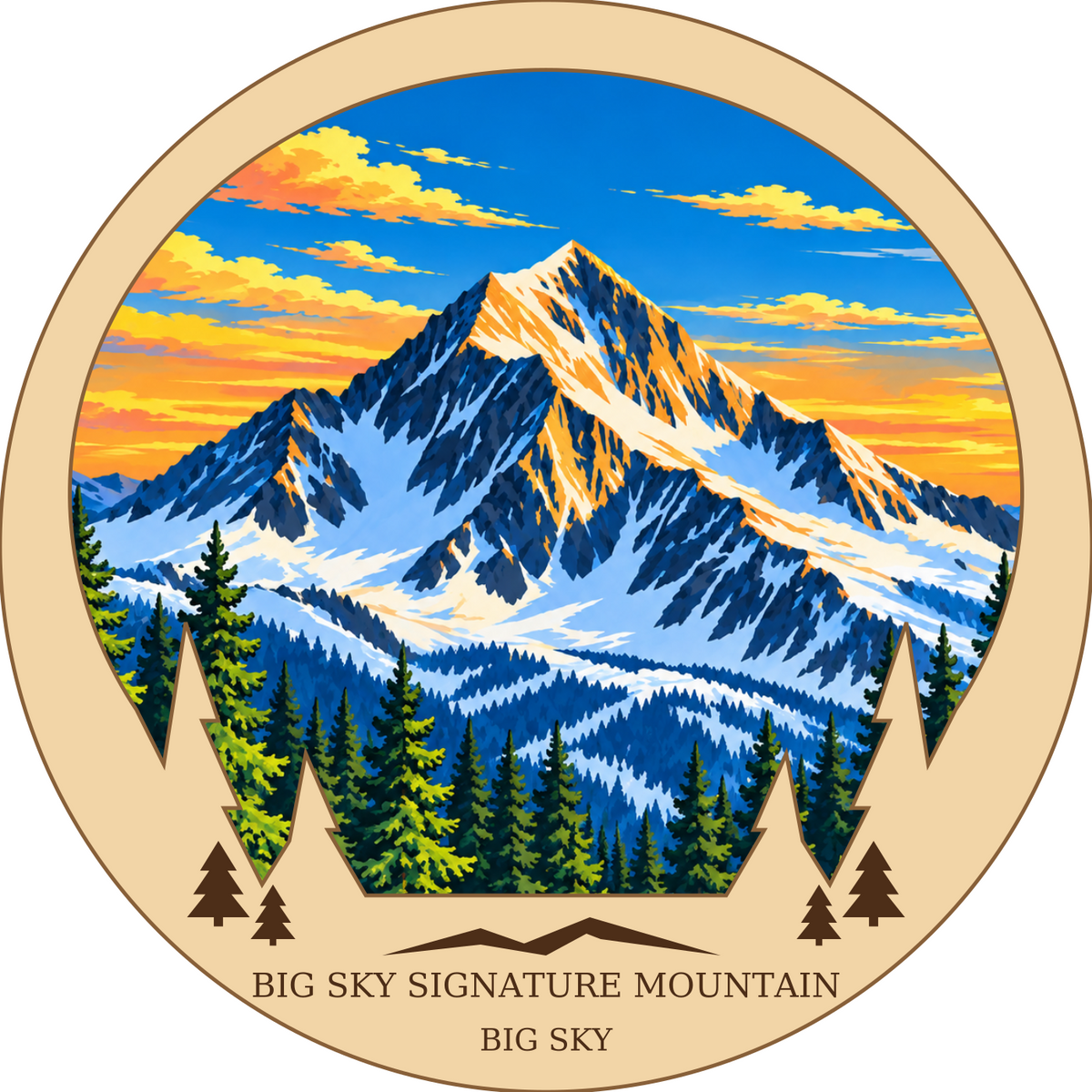 SL-BS-24-CO | Big Sky Signature Mountain framed design preview; hardware not shown