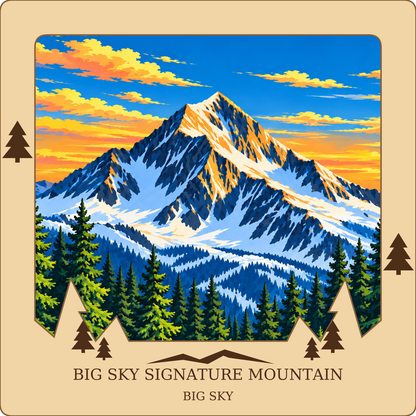 SL-BS-24-NL | Big Sky Signature Mountain framed design preview; hardware not shown