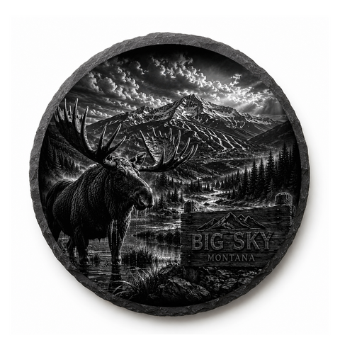 Bull Moose Slate Coaster