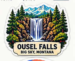 Ousel Falls sticker proof