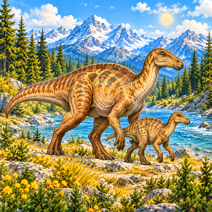 SL-DINO-03-WS | Maiasaura artwork reference; spinner hardware not shown