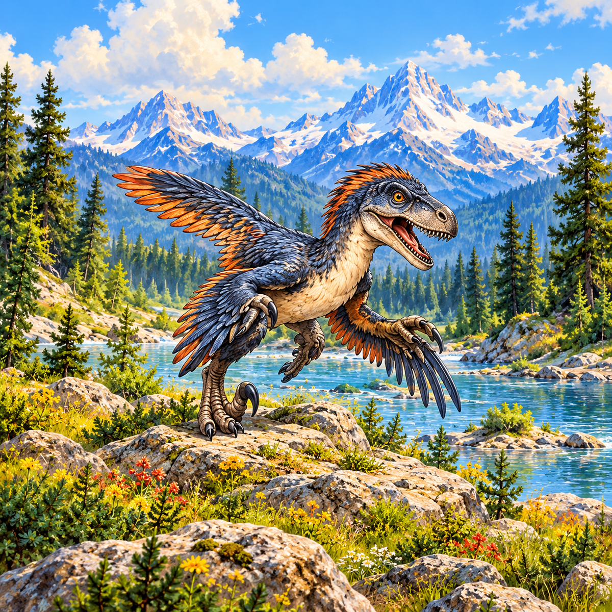 SL-DINO-05-WS | Deinonychus artwork reference; spinner hardware not shown