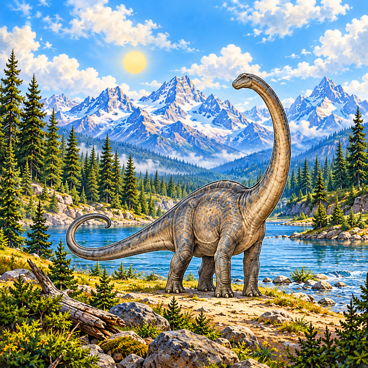 SL-DINO-07-WS | Diplodocus artwork reference; spinner hardware not shown