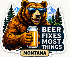 Bear sticker proof
