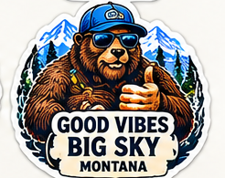 Good Vibes sticker proof