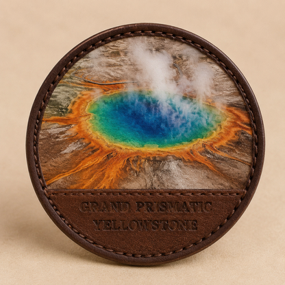 Grand Prismatic Yellowstone leather patch