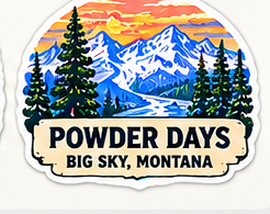 Powder Days sticker proof