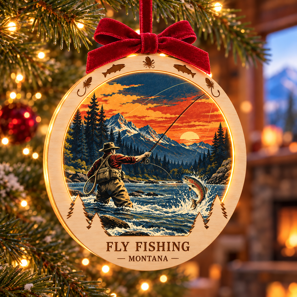 SL-OAC-05-RETRO-CO | Fly Fishing Montana Retro Light-Up Ornament — generated lifestyle mockup