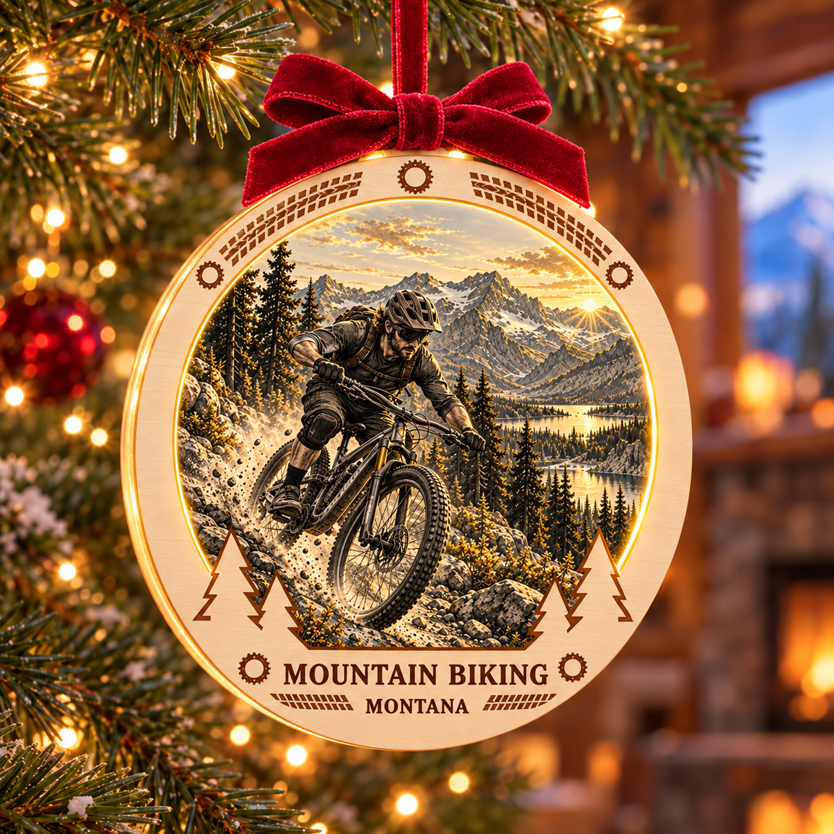 SL-OAC-06-SIGNATURE-CO | Mountain Biking Montana Signature Light-Up Ornament — generated lifestyle mockup