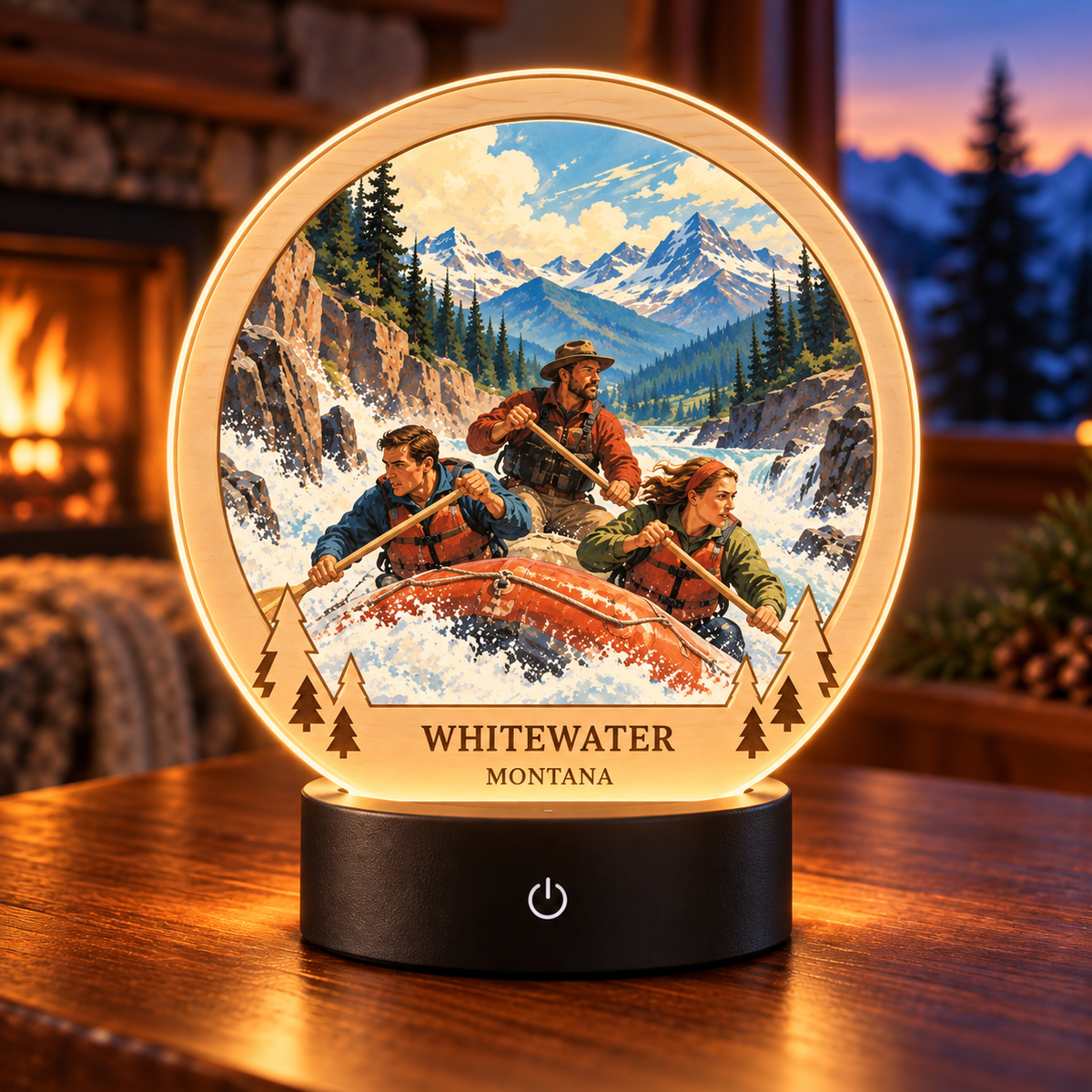 SL-OAC-07-CLASSIC-AL | Whitewater Montana Classic Tabletop LED Lamp — generated lifestyle mockup