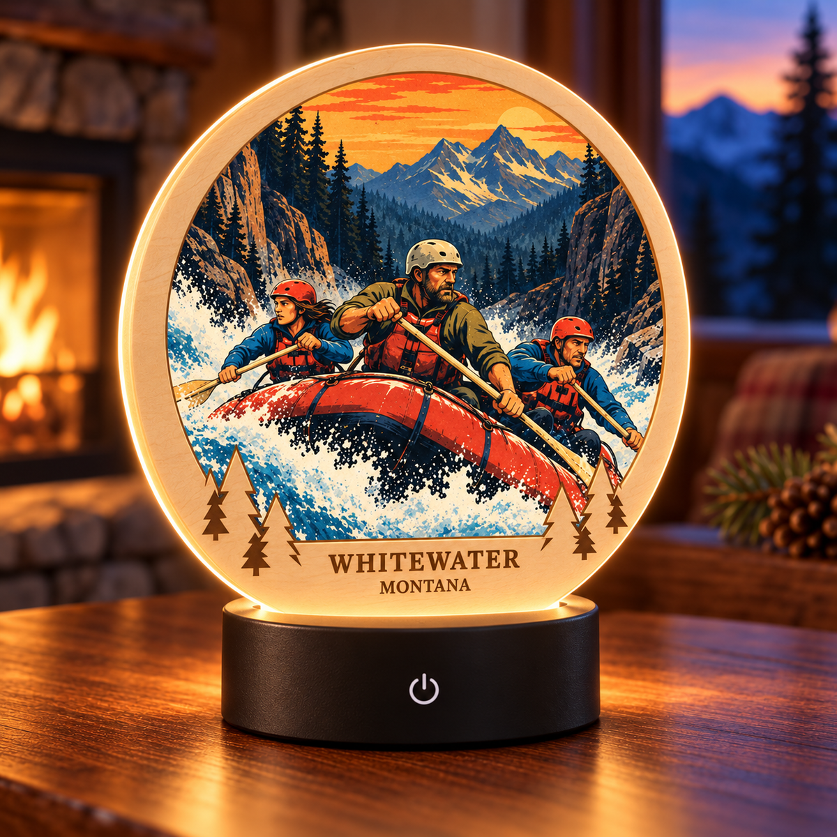 SL-OAC-07-RETRO-AL | Whitewater Montana Retro Tabletop LED Lamp — generated lifestyle mockup