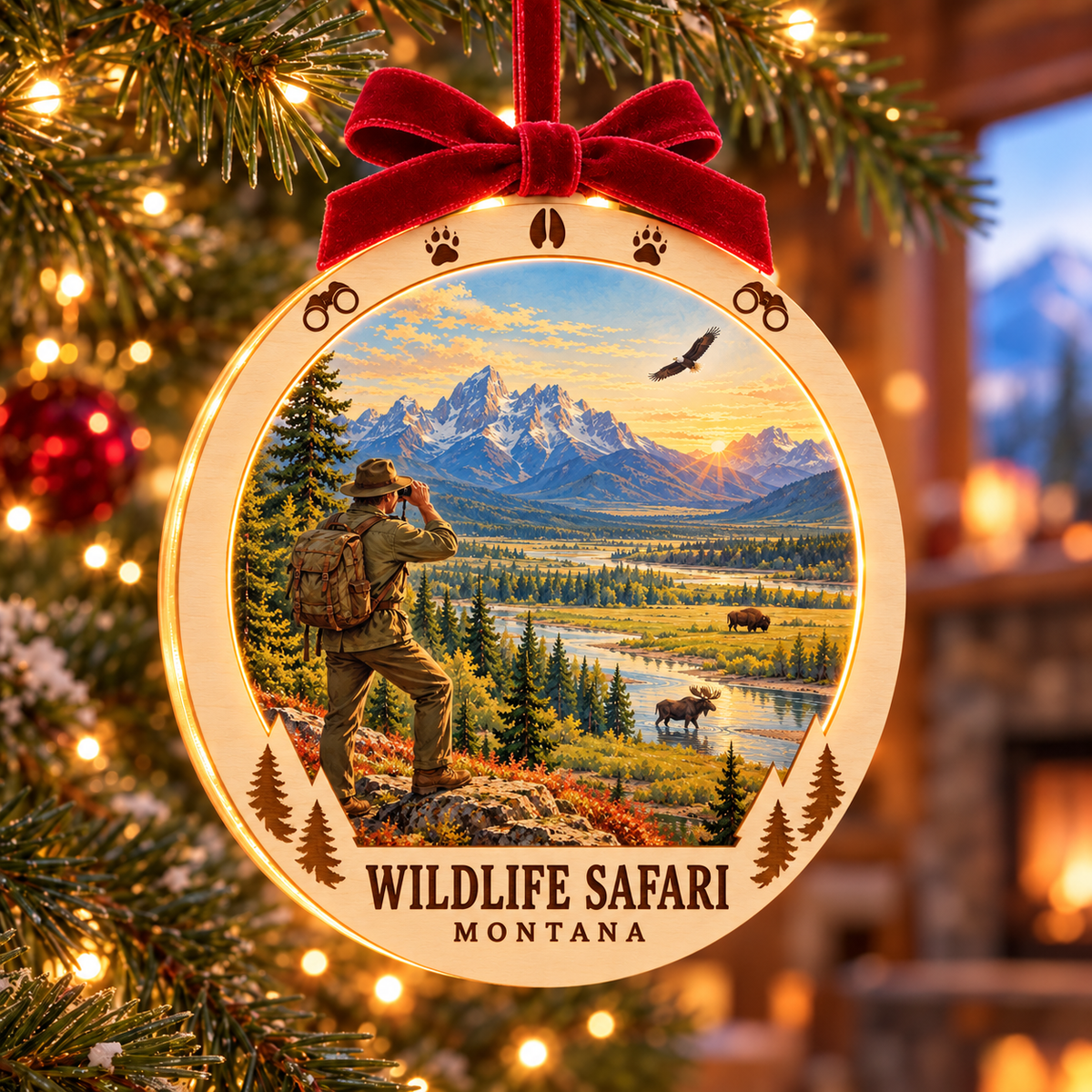 SL-OAC-09-CLASSIC-CO | Wildlife Safari Montana Classic Light-Up Ornament — generated lifestyle mockup