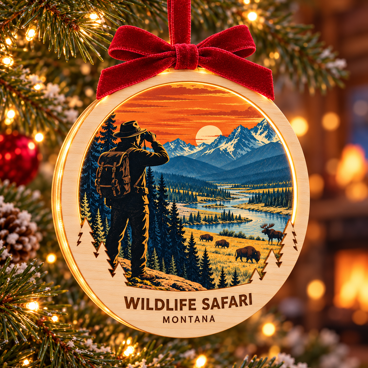 SL-OAC-09-RETRO-CO | Wildlife Safari Montana Retro Light-Up Ornament — generated lifestyle mockup