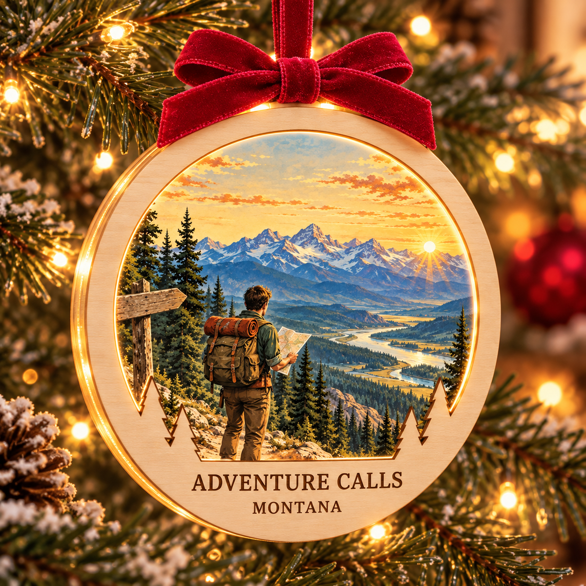 SL-OAC-10-CLASSIC-CO | Adventure Calls Montana Classic Light-Up Ornament — generated lifestyle mockup