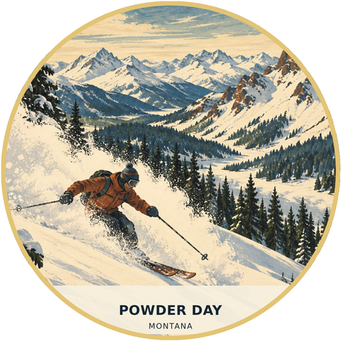 Powder Day Montana Patch - Classic