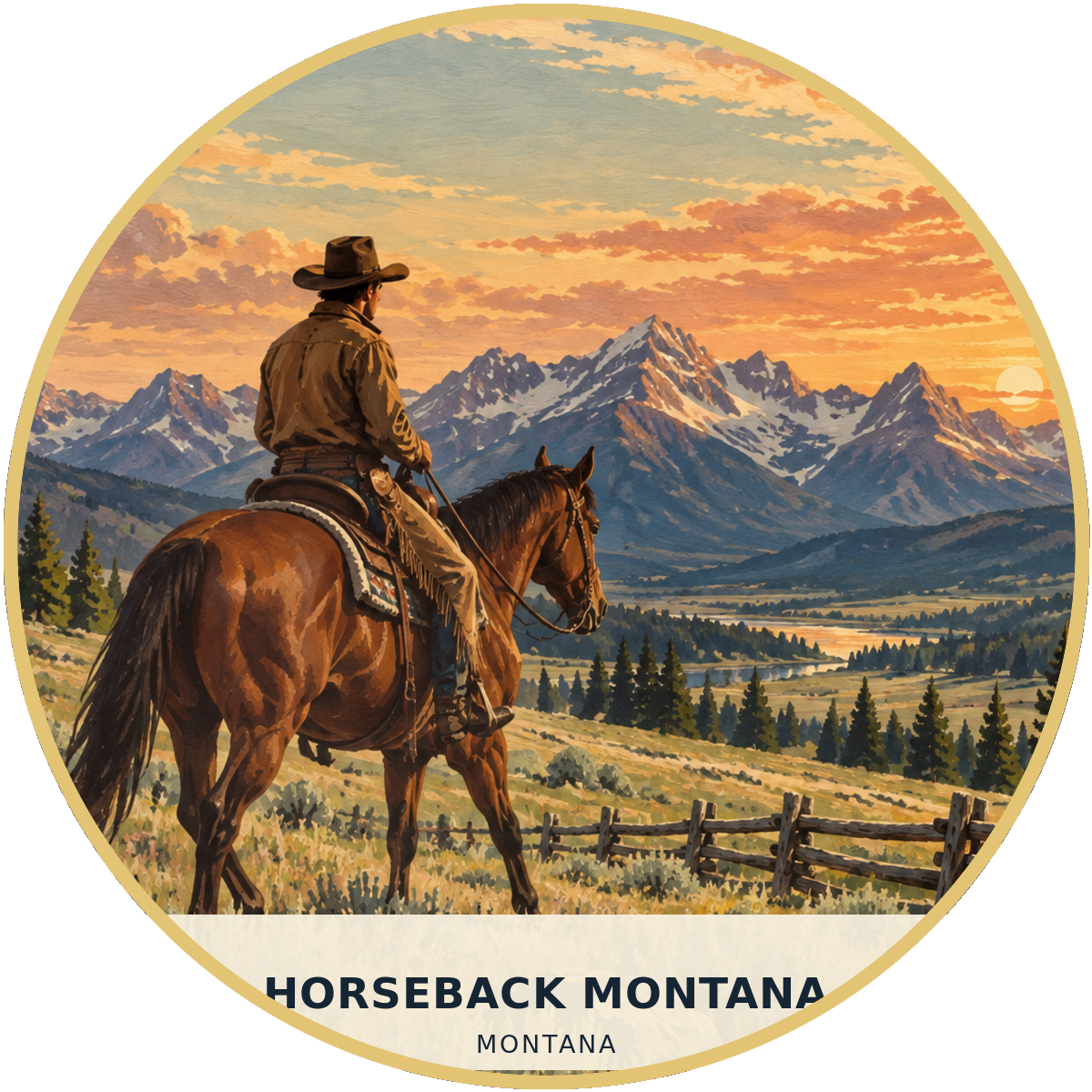 Horseback Montana Montana Classic Patch