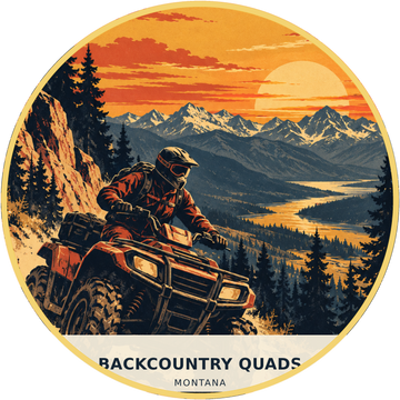 Backcountry Quads Montana Magnet - Retro