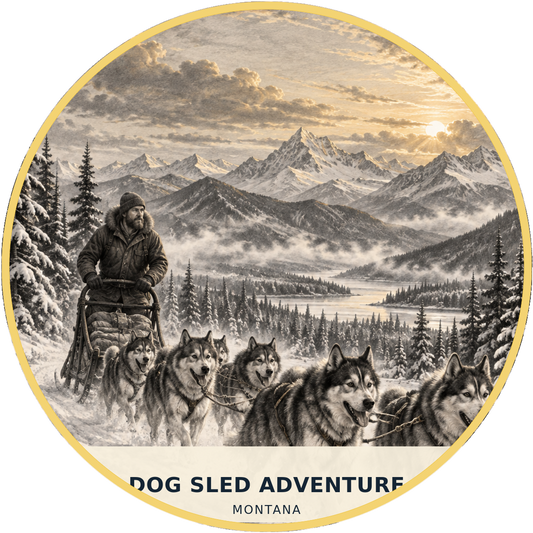 Dog Sled Adventure Montana Signature Magnet